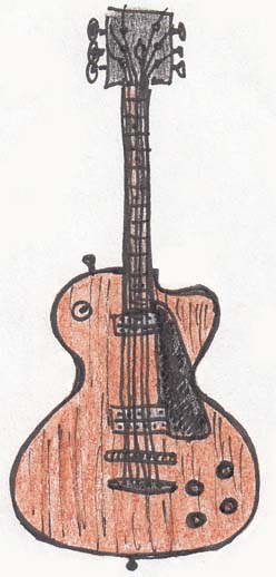 Gitarre gezeichnet